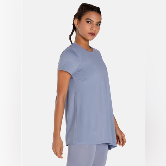 Puma Maternity Oversized Crew Neck Womens Blue T-Shirt Krinkle Back Side… - Picture 4 of 12